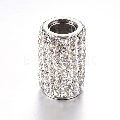 304 Stainless Steel Rhinestone Magnetic Clasps X-RB-K005-01-1