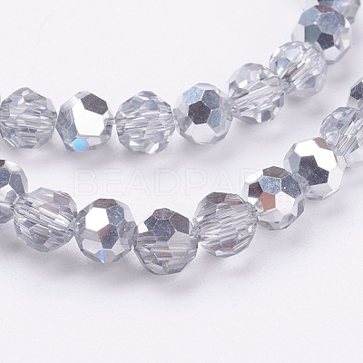 Electroplate Glass Beads Strands EGLA-J042-6mm-H02-1
