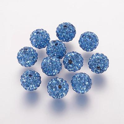 Polymer Clay Rhinestone Beads RB-K050-10mm-C23-1
