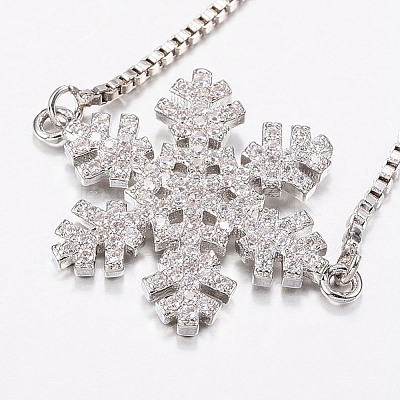 Adjustable Brass Micro Pave Cubic Zirconia Bolo Bracelets BJEW-J180-11P-1
