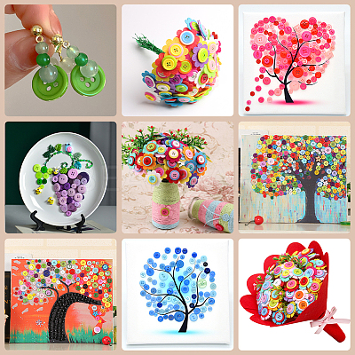 Resin Buttons BUTT-WH20002-07H-1