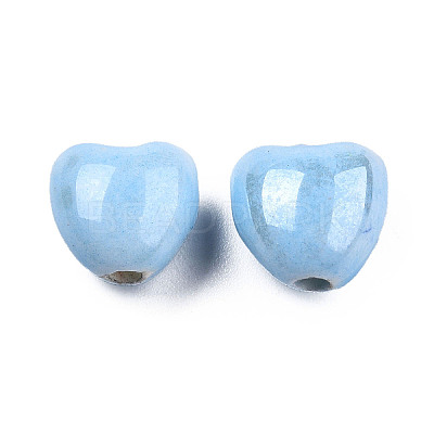 Pearlized Handmade Porcelain Beads X1-PORC-T007-21-07-1