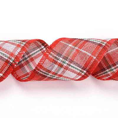 Polyester Imitation Linen Ribbon OCOR-G007-02D-1