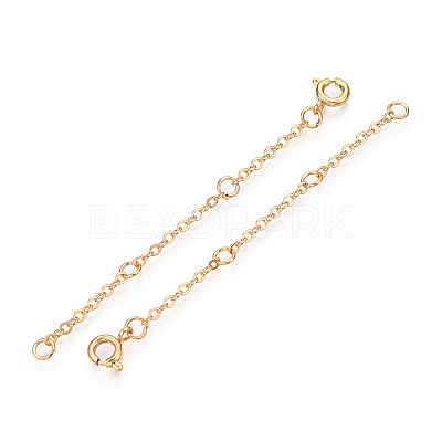 Brass Cable Chain Chain Extender KK-ZX024-36G-C-1