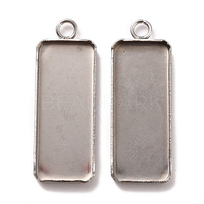 Non-Tarnish 304 Stainless Steel Pendant Cabochon Settings STAS-Z037-06P-1