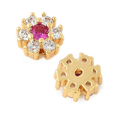 Brass Micro Pave Cubic Zirconia Beads KK-U056-16G-02-1