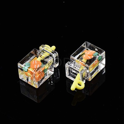 Imitation Drink Resin Pendants X-CRES-S359-32M-1