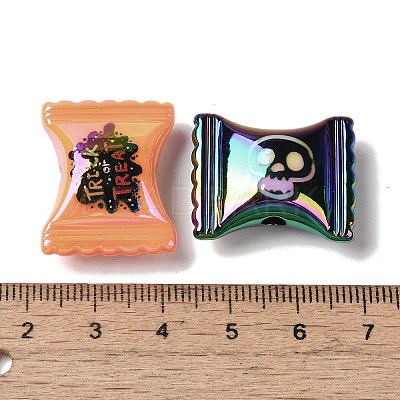 Halloween UV Plating Acrylic Beads OACR-H123-20-1