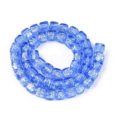 Handmade Foil Glass Beads Strands FOIL-Q002-04B-1