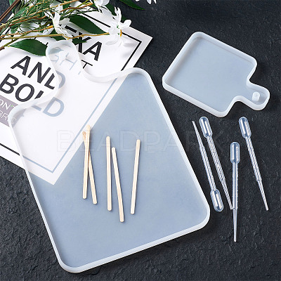 DIY Rectangle Handle Dinner Plate Silicone Molds DIY-TA0008-79-1