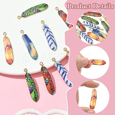 10Pcs 5 Colors Rack Plating Alloy Pendants FIND-YW0005-31-1