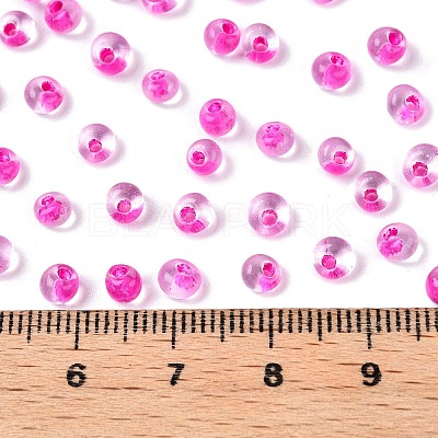 6/0 Inside Colours Transparent Glass Seed Beads SEED-T007-07I-1