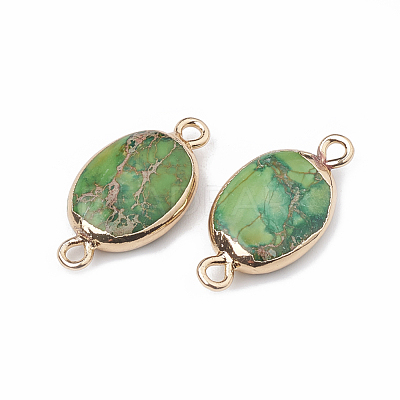 Electroplate Natural Regalite/Imperial Jasper/Sea Sediment Jasper Links connectors G-S329-017B-1