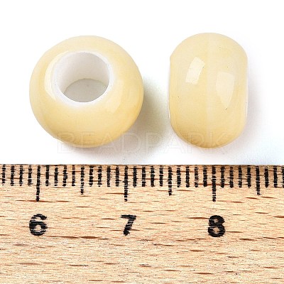Glazed Porcelain Rondelle Beads PORC-Q219-13x9-F25-1