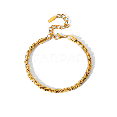 304 Stainless Steel Cuban Link Chain Bracelets & Necklaces Sets for Women FI8814-1-1