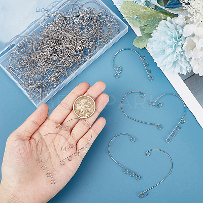 120Pcs 4 Style 316 Stainless Steel Ear Cuff Findings STAS-UN0043-28-1