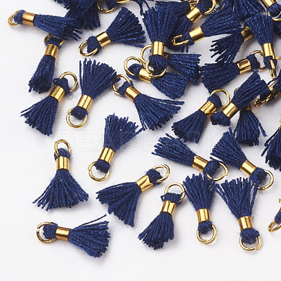 Polycotton(Polyester Cotton) Tassel Pendant Decorations FIND-S275-11G-1