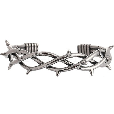 Gothic Alloy Thorns Open Cuff Bangles WG82058-01-1