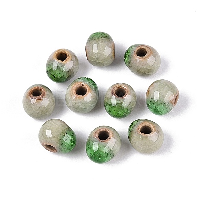 Handmade Crackle Porcelain Beads PORC-Q008-06B-10-1