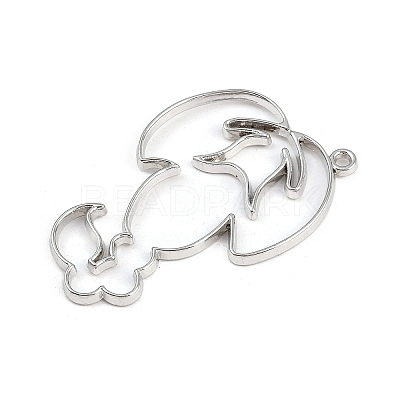 Zinc Alloy Open Back Bezel Pendants PALLOY-D580-05P-B-1