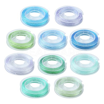 10 Rolls 3-Ply Metallic Polyester Threads MCOR-YW0001-03D-1