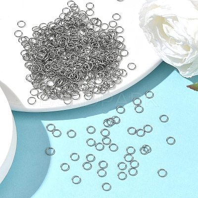 Tarnish Resistant 304 Stainless Steel Open Jump Rings X-STAS-M008-04A-1