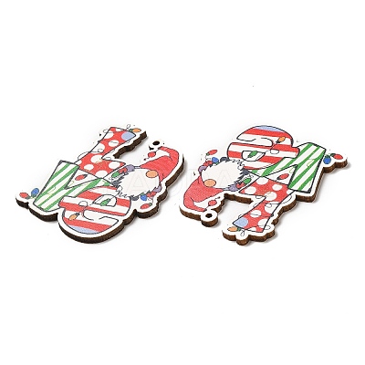 Single Face Printed Wood Big Pendants WOOD-D025-09-1