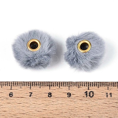 Imitation Rabbit Hair European Beads FIND-WH0126-574Q-1