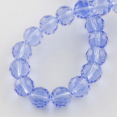 Transparent Glass Bead Strands GLAA-R095-10mm-26-1