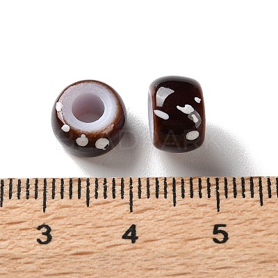 Spray Painted ABS Plastic European Beads KY-G033-01A-12-1