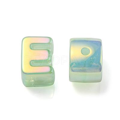Opaque Rainbow Iridescent Acrylic Beads OACR-P010-23D-1