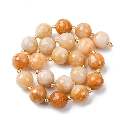 Natural Topaz Jade Beads Strands G-C249-A23-16MM-1