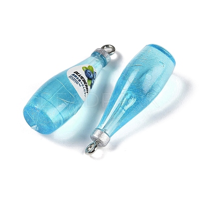 Transparent Resin Pendants RESI-D074-03-1