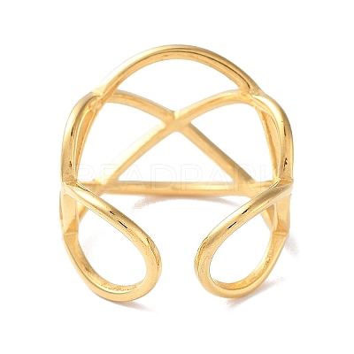 304 Stainless Steel Open Cuff Rings for Women RJEW-M020-07G-01-1