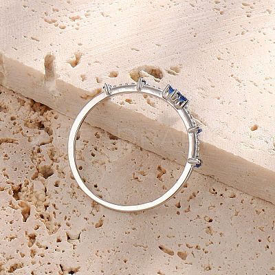 925 Sterling Silver Pave Cubic Zirconia Finger Rings FS-WGB4F1D-03-1
