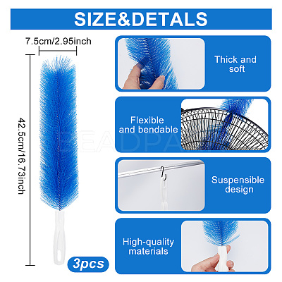 Plastic Cleaning Brush AJEW-WH0567-40-1