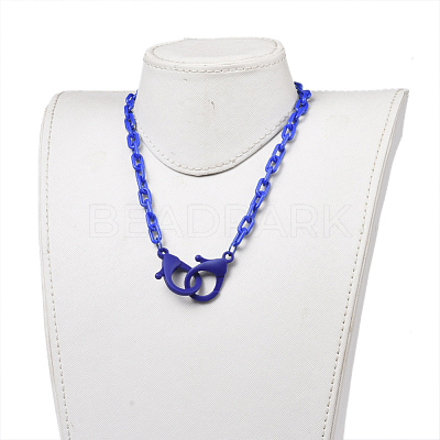 Personalized ABS Plastic Cable Chain Necklaces NJEW-JN02849-06-1
