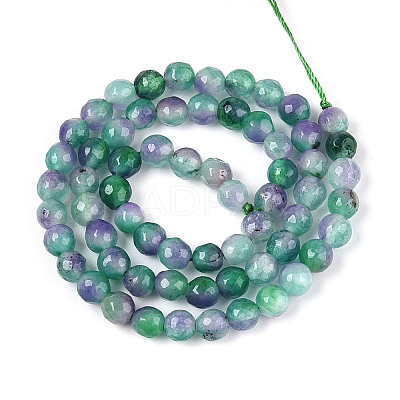 Dyed Natural White Jade Beads Strands G-T139-6mm-60-18-1