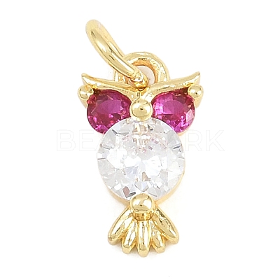Brass Micro Pave Cubic Zirconia Pendants KK-F938-34G-02-1