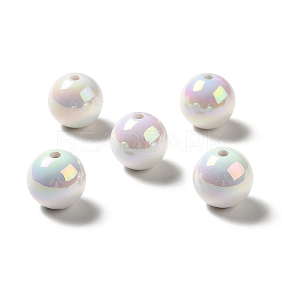UV Plating Rainbow Iridescent Acrylic Beads LS-X-PACR-D070-01F-1