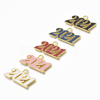 Alloy Enamel Pendants PALLOY-T078-03-1