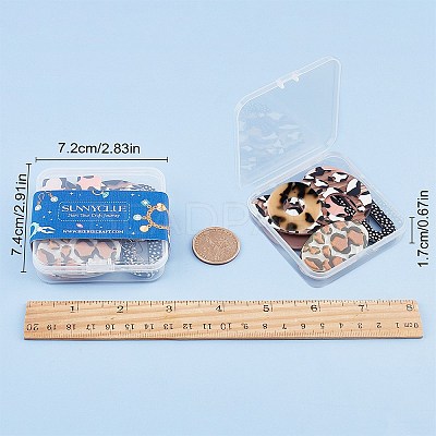 DIY Leopard Print Pattern Earring Making Kits DIY-SC0012-002-1