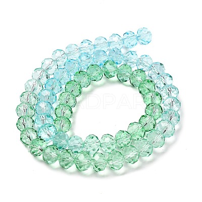 Transparent Painted Glass Beads Strands DGLA-A034-T6mm-A16-1