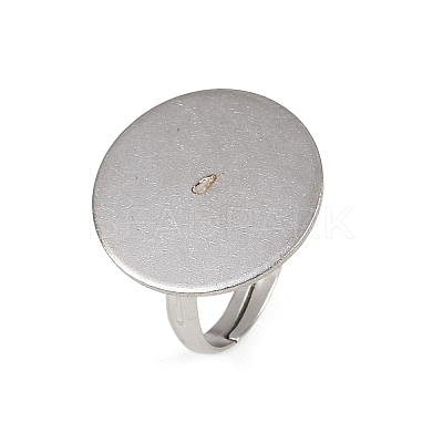Non-Tarnish 304 Stainless Steel Pad Ring Settings STAS-K278-11F-P-1