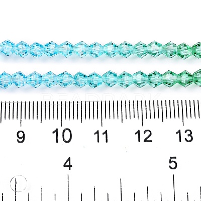 Gradient Color Baking Paint Glass Bead Strands DGLA-A039-T2mm-A018-1