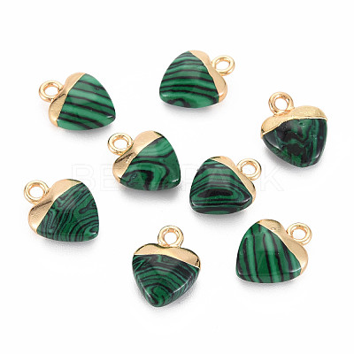 Synthetic Malachite Charms G-N326-121-07-1