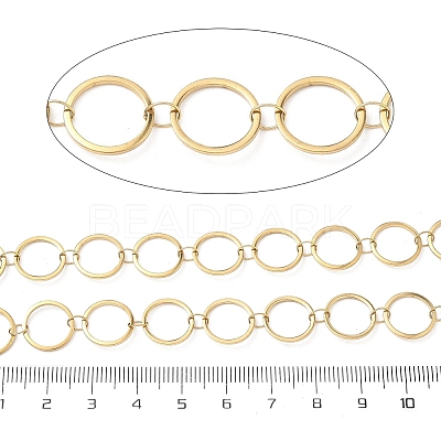 304 Stainless Steel Ring Link Chains CHS-G044-05G-06-1