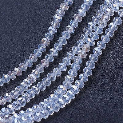Electroplate Glass Beads Strands X-EGLA-A034-T10mm-B02-1