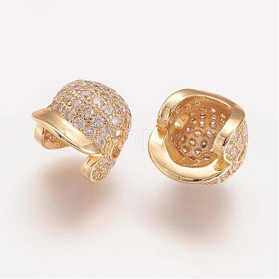 Brass Micro Pave Grade AAA Cubic Zirconia Beads ZIRC-P059-01-NR-1