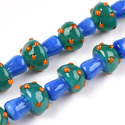 Handmade Lampwork Beads Strands LAMP-N024-09C-1